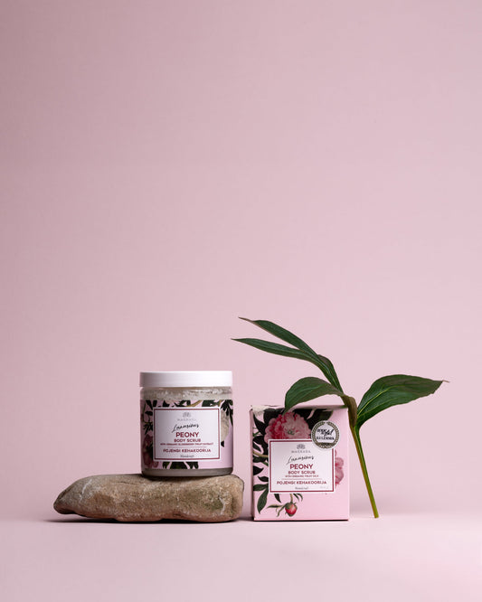 Peony Body Scrub With Organic Fruit Oils - 250 ml