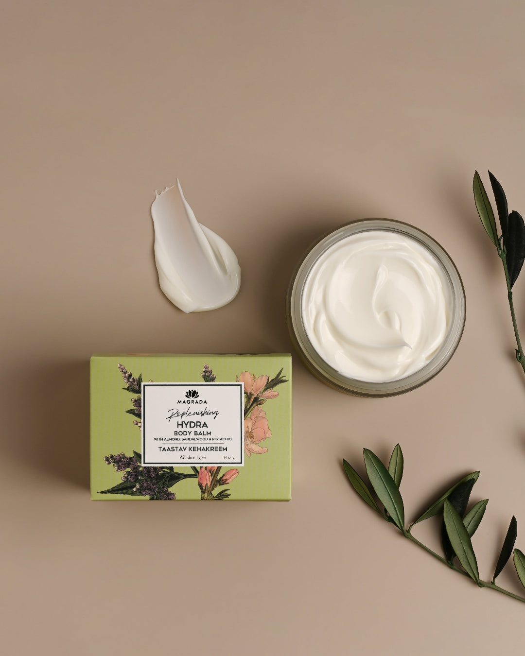 Baume Corps Régénérant, Hydratation Intense, 200 ml, boîte et texture