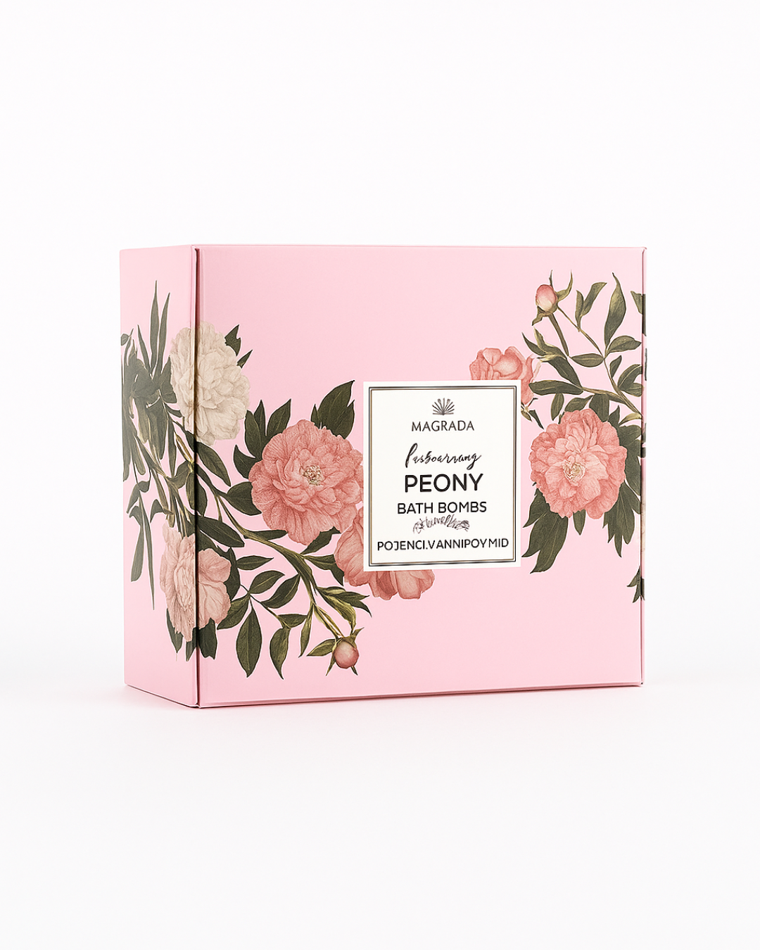 Lot de 4 Bombes de Bain Luxueuses, Pivoine et Vitamine E, 125g de Magrada