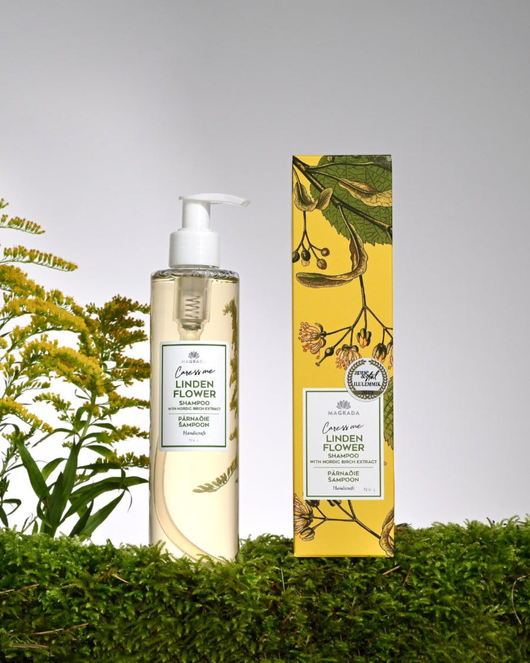 Shampoing Fleur de Tilleul et Extrait de Bouleau Nordique, 250ml et sa boîte